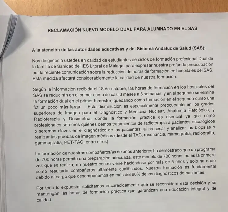 De 300 horas prácticas a 100: esa es la situación de la FP dual sanitaria