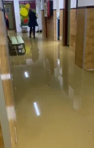 Grandes inundaciones en el IES Valle del Sol de Álora por las intensas lluvias