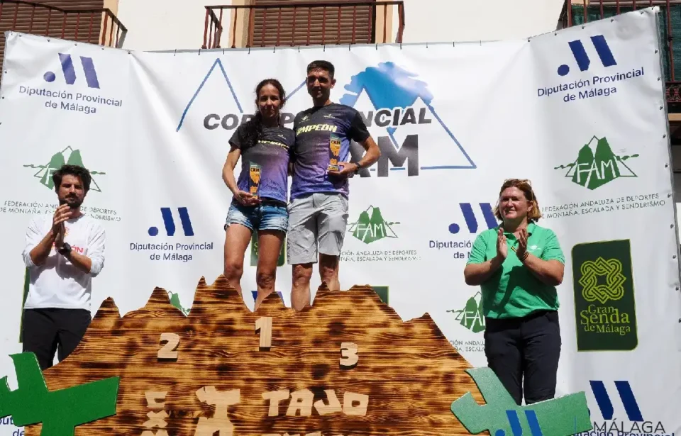 Ana María Jiménez Gávez y Antonio Herrera Aragón, campeones provinciales de la carrera.