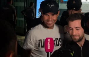 Rafa Nadal, a su llegada a Málaga