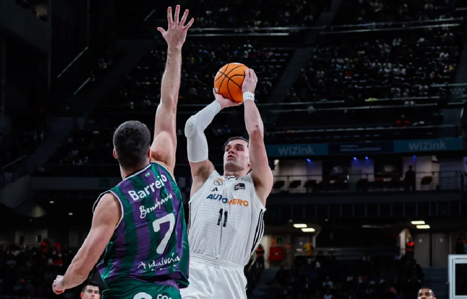 El Unicaja no puede ante el Real Madrid y cierra un domingo deportivo aciago (90-77)